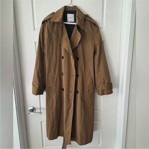 Mango double breasted brown trench coat
